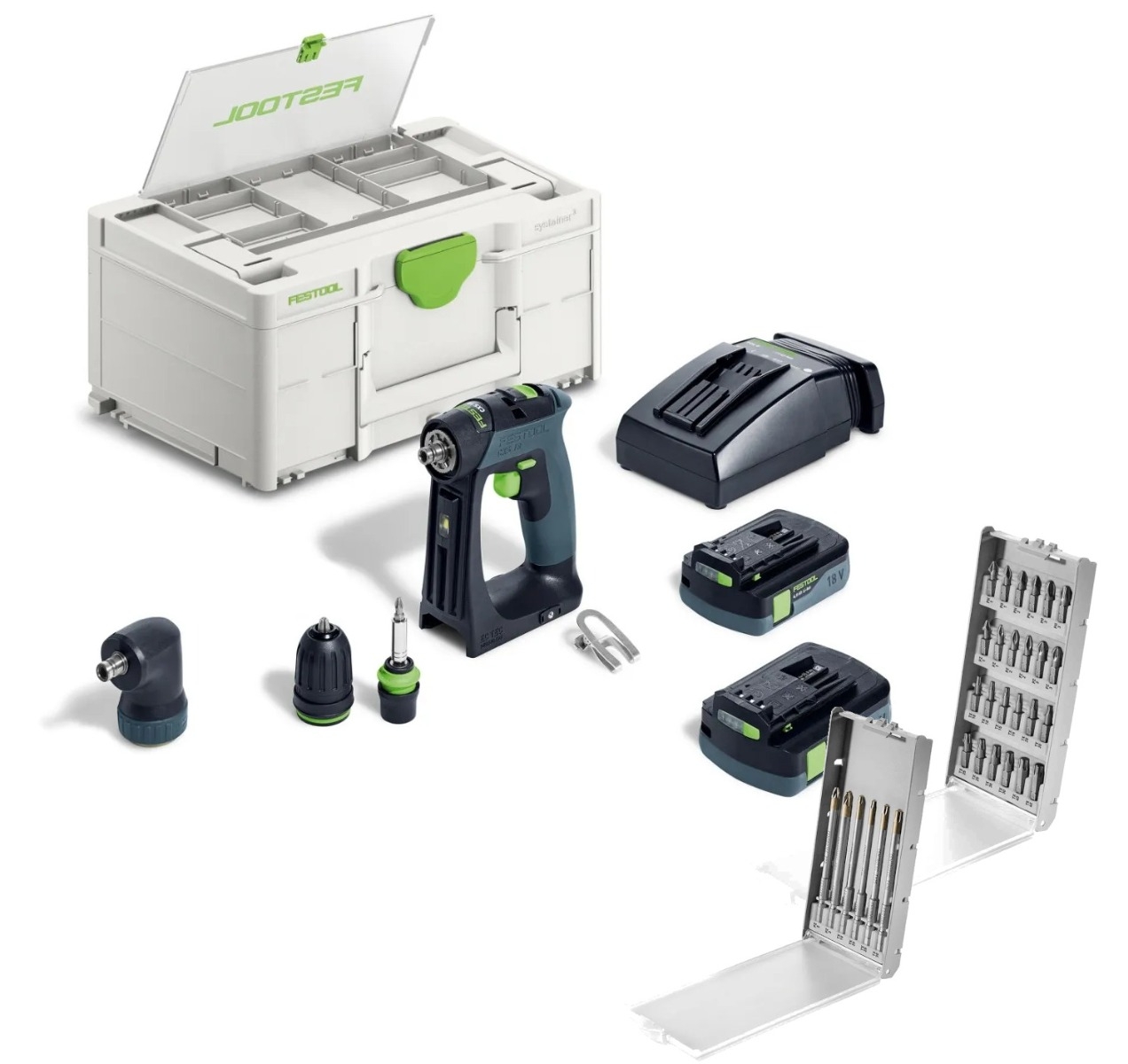 Festool CXS 18 HPC 4.0Ah ISet Cordless Drill Kit with 30Piece Drill
