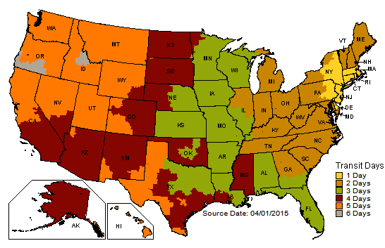 Ups Delivery Time Map Shipping / International Delivery Info